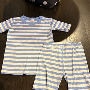 Hanna Anderson Kids Striped Short John Pajamas
